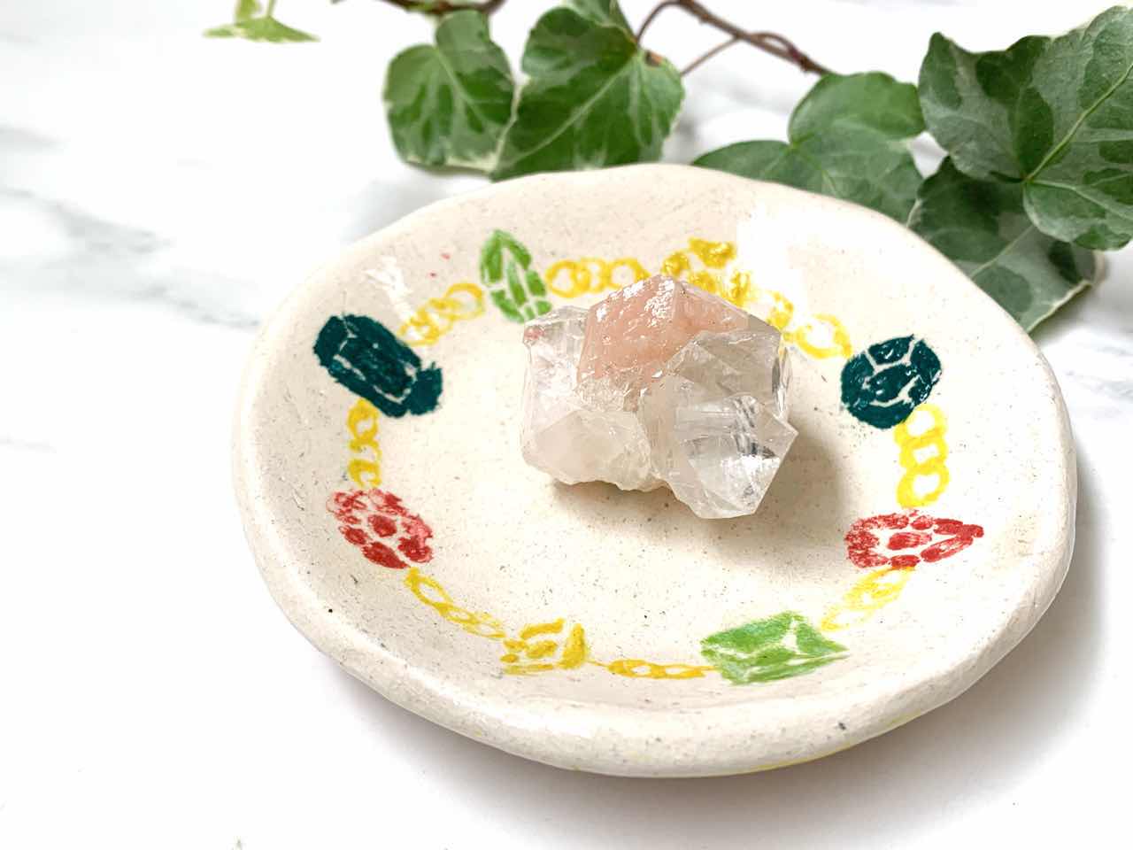 むさし野深大寺窯(東京都) 宝石柄 鉱物 ディスプレイ 皿 オリジナル