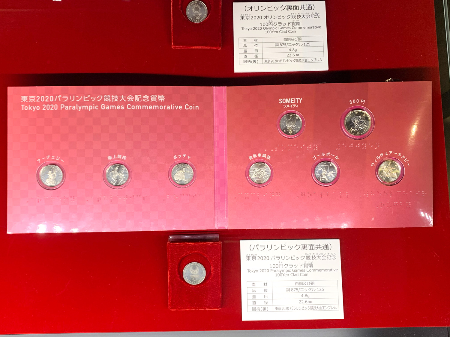 東京2020パラリンピック競技大会記念 記念硬貨 100円グラッド貨幣