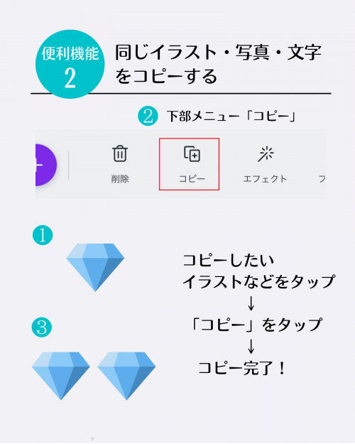 「イラスト・画像・文字をコピーして使う」方法 canva 便利機能 デザイン
