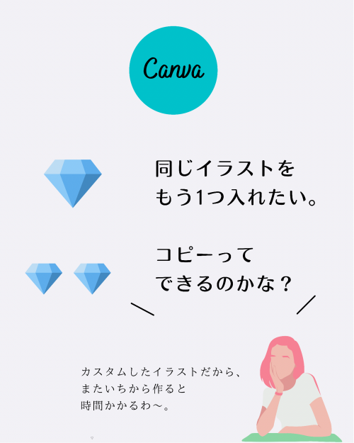 「イラスト・画像・文字をコピーして使う」方法 canva 便利機能 デザイン
