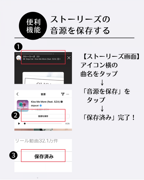 インスタ投稿 保存 仕方,Instagram リール 音楽 保存,インスタ 後で見返す 方法,フリーランス女子 ライフハック