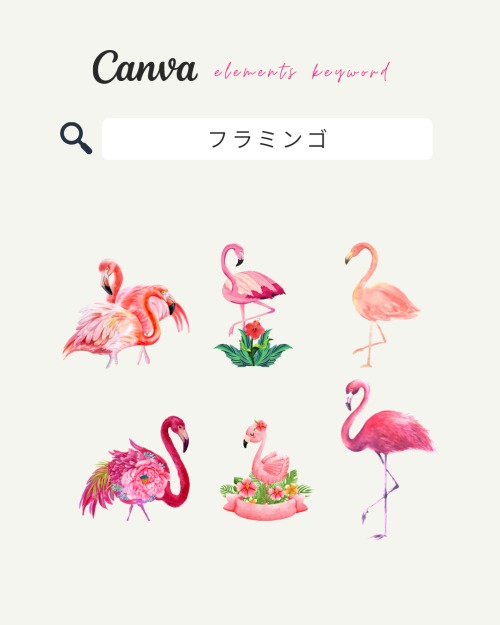 フリー素材 おしゃれ フラミンゴ,商業利用可能 イラスト,Canva 素材 無料,Canva 素材 おすすめ,canva 検索ワード 可愛い,キャンバ ブランドコード リスト,Canva 素材 見つけ 方