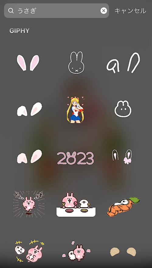 2023年保存版！インスタグラムで使えるおしゃれで可愛いお正月GIFまとめ うさぎ