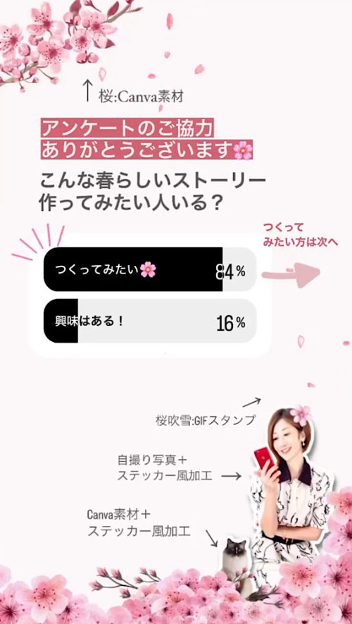 無料！Canvaおしゃれ花素材10選【春イラスト編】おしゃれなインスタグラムストーリー加工