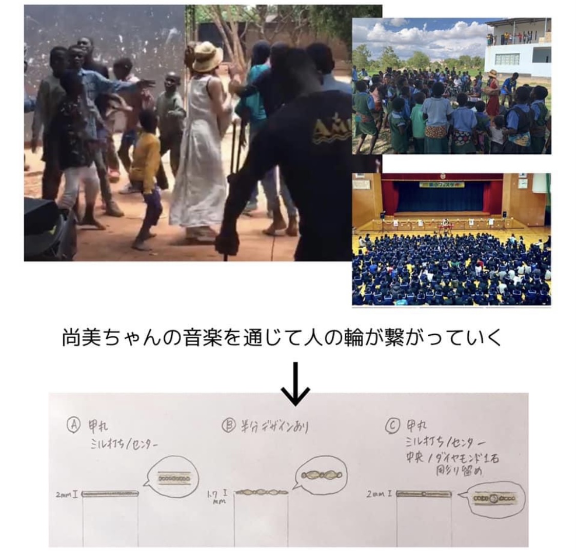 徳島のシンガーソングライター皆谷尚美さんの20周年記念リングをおつくりさせていただきました。