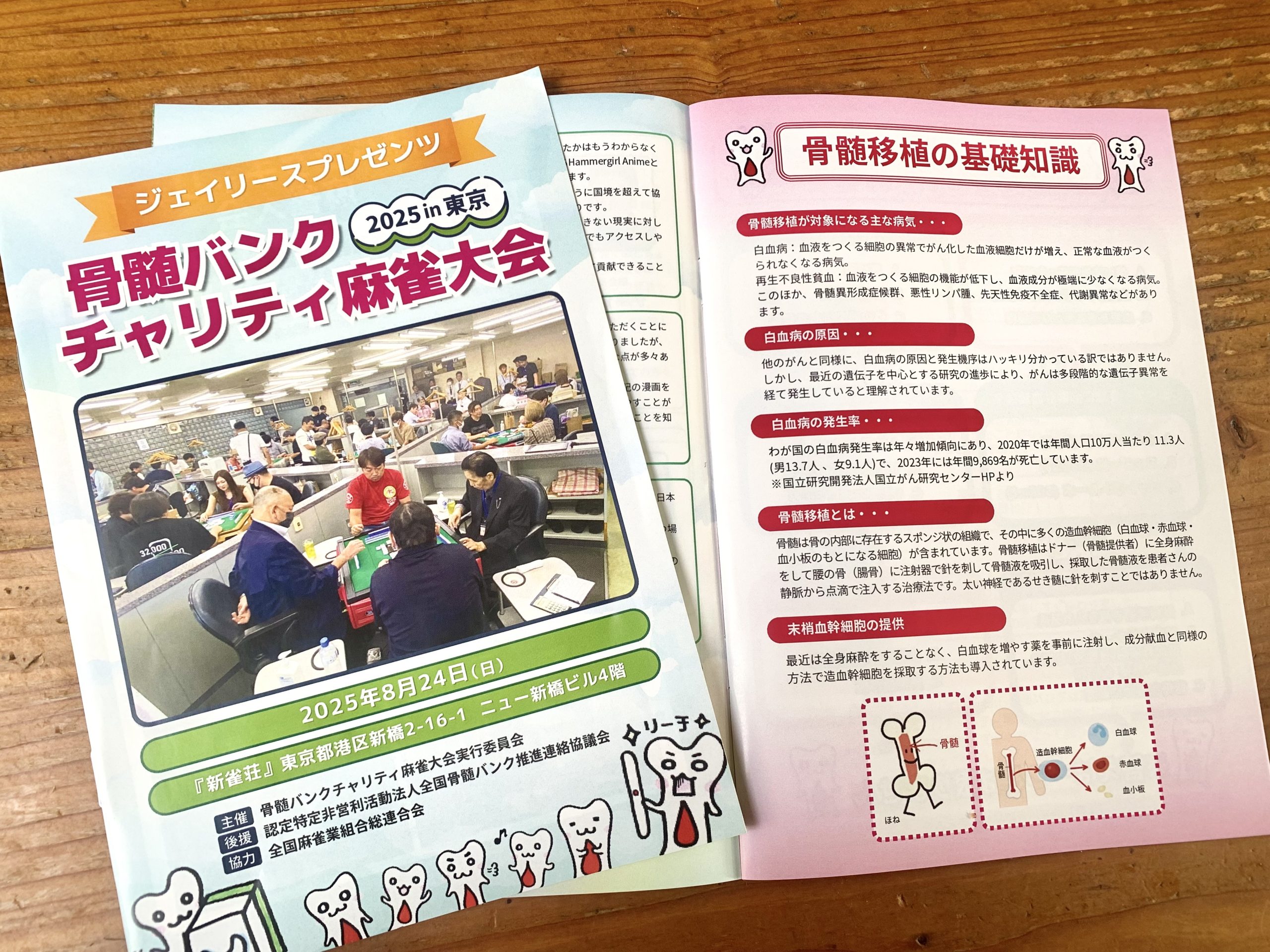 【Canva制作実績】イベント用パンフレットとInstagramリール(ジェイリースプレゼンツ 骨髄バンクチャリティ麻雀大会)