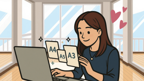 Canvaでチラシ作成を内製化している様子