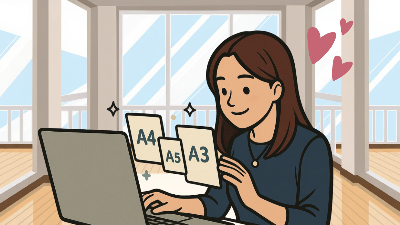 Canvaでチラシ作成を内製化している様子